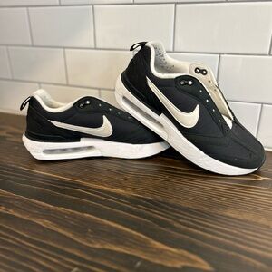 Nike Air Max Dawn Black and Summit White Athletic Shoes